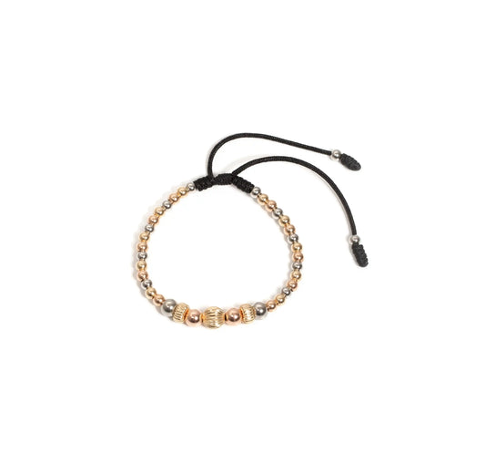 PULSERA ZAMORA TRES OROS