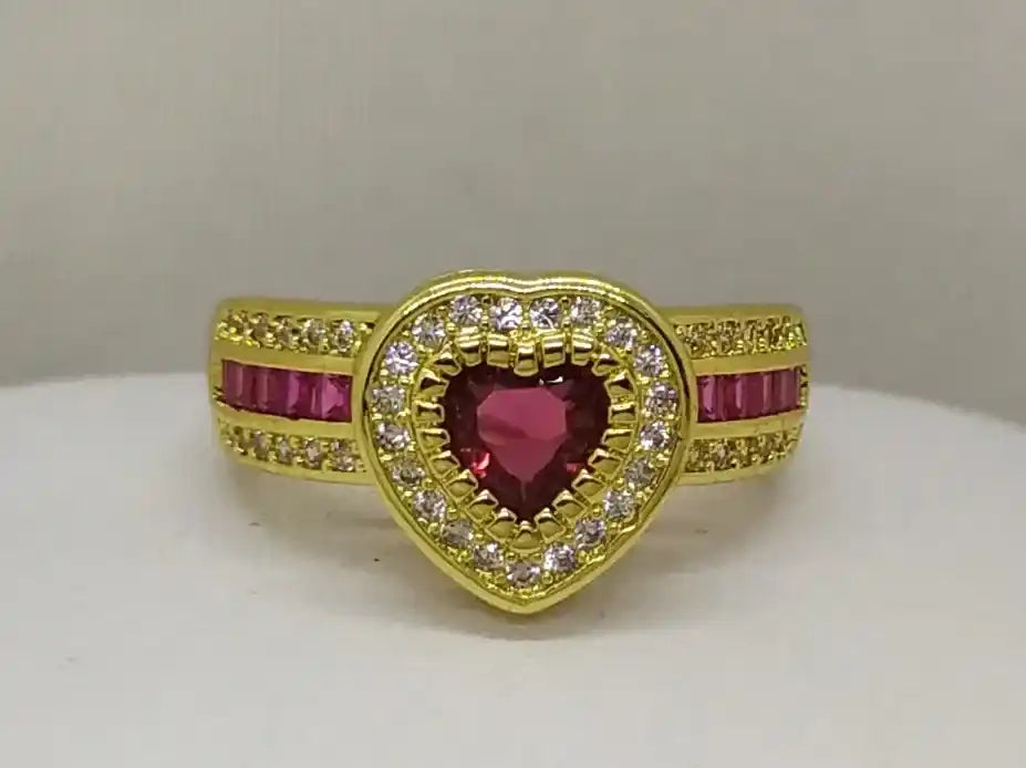 ANILLO CORAZÓN CON MICROCIRCONES