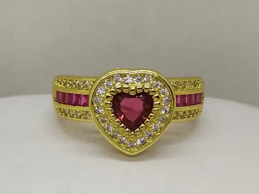 ANILLO CORAZÓN CON MICROCIRCONES