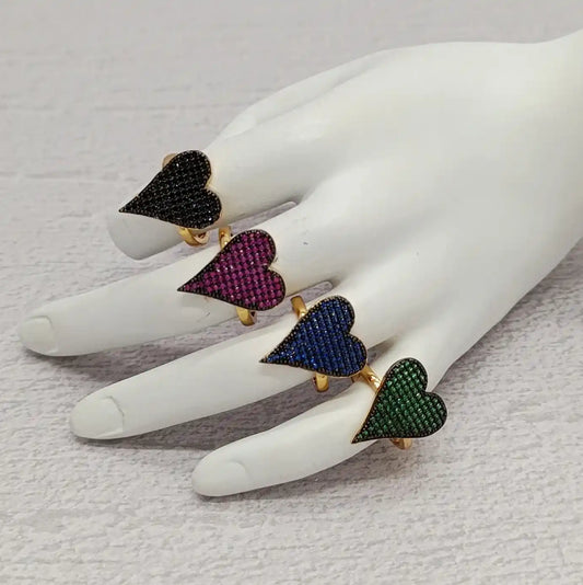 ANILLO CORAZÓN CON MICROCIRCONES