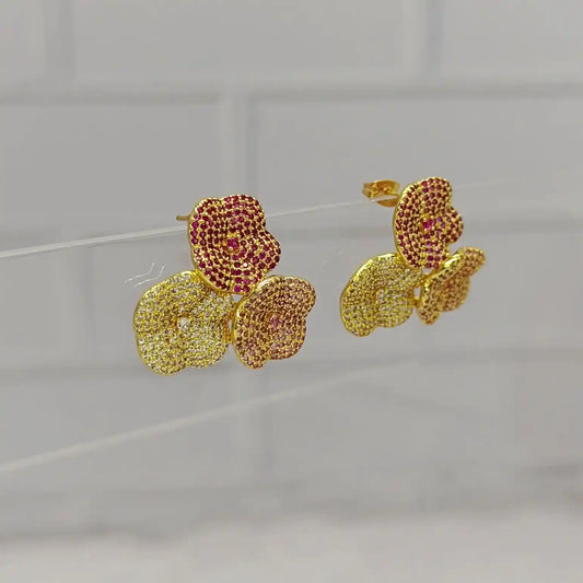 ARETE DE 3 FLORES CON MICROCIRCONES