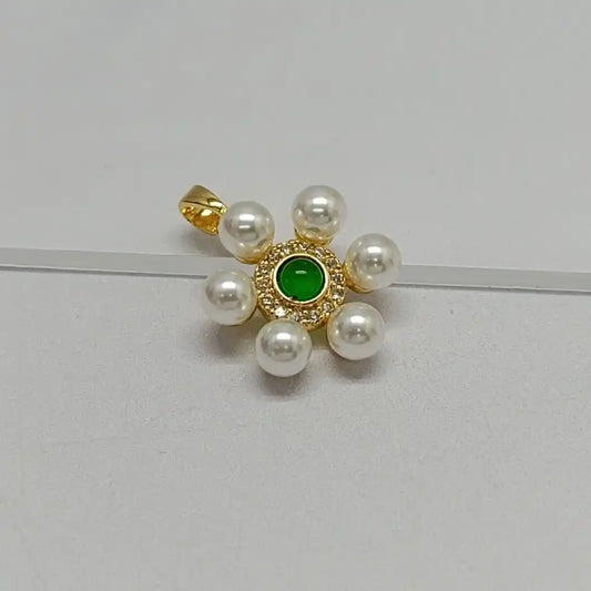 DIJE FLOR CON PERLAS