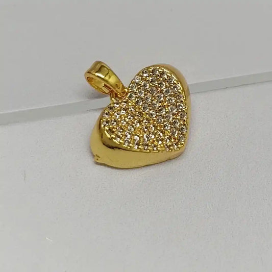 DIJE CORAZÓN CON MICROCIRCONES