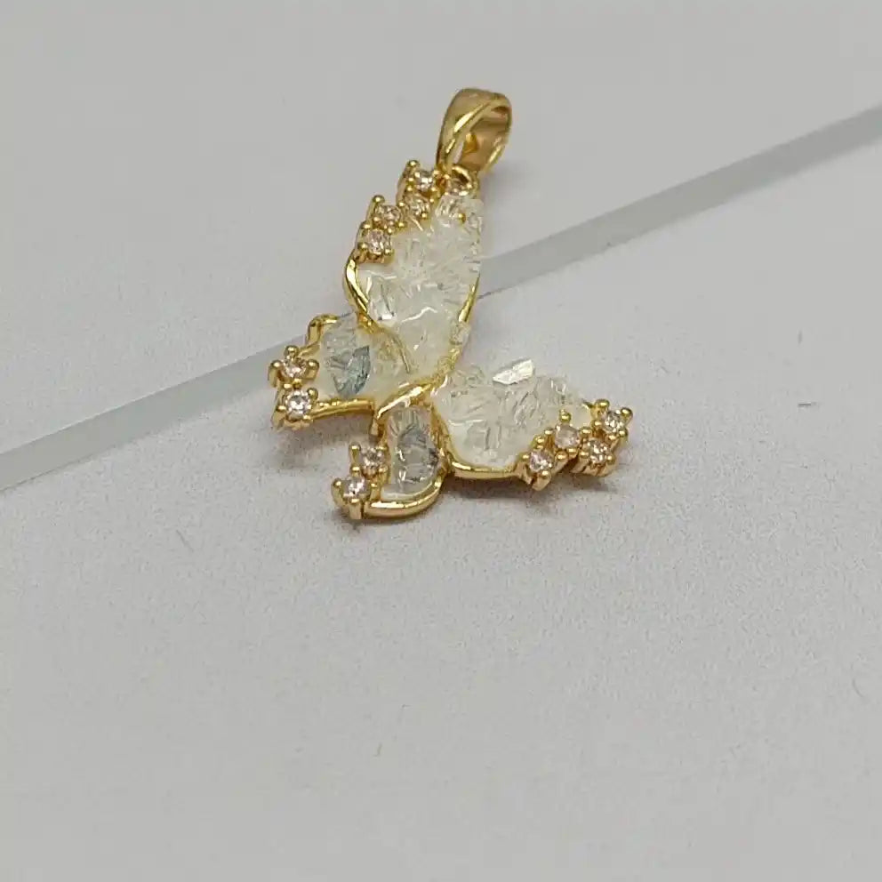 DIJE MARIPOSA CON PIEDRA Y MICROCIRCONES
