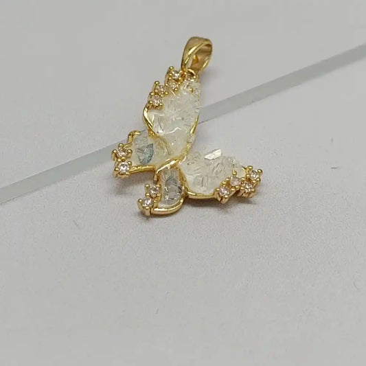 DIJE MARIPOSA CON PIEDRA Y MICROCIRCONES
