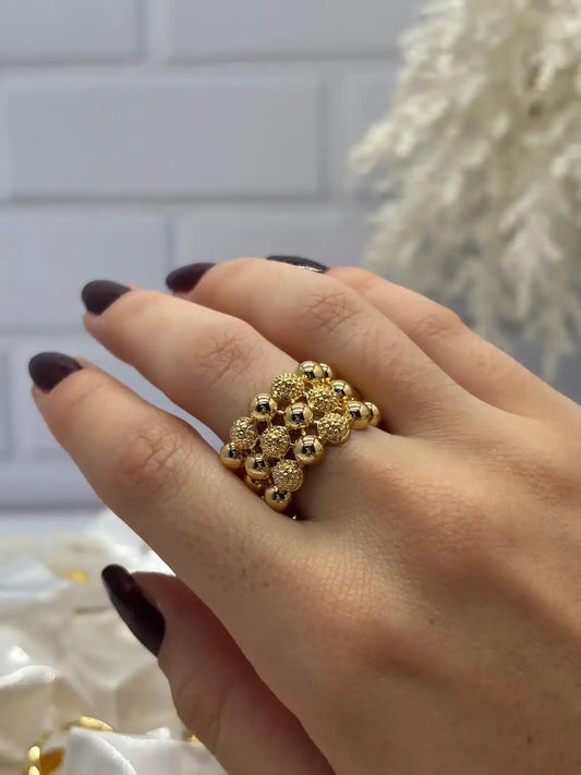 ANILLO TIPO BALÍN LABRADO