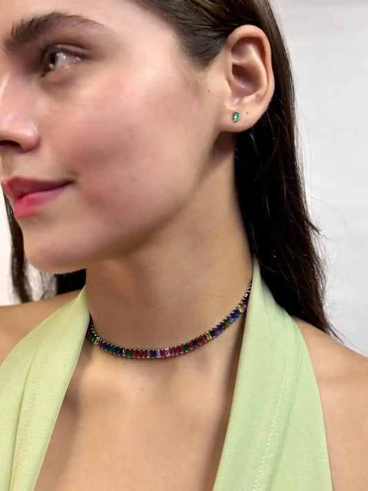 COLLAR DE PIEDRAS DE COLORES